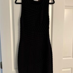 Calvin Klein Black Textured Mini Dress